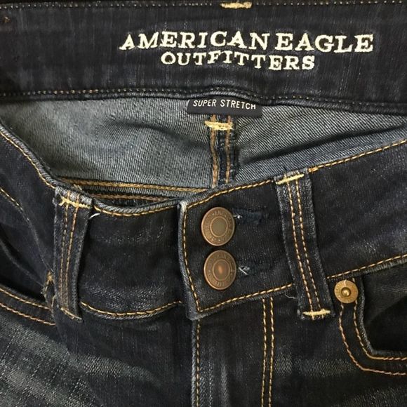 2R American Eagle Artist Crop Dark Wash Jeans sz 2 - Picture 5 of 6